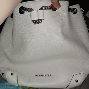 Michael Kors silver chain tote